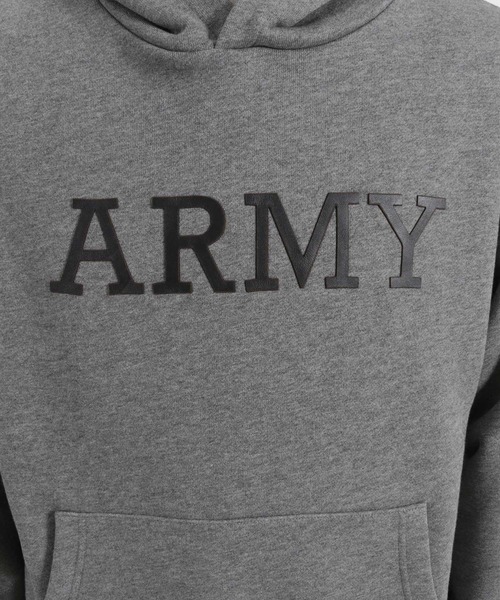 wjk reluxe パーカー mpa3503-leather ARMY logo sweat pull parka
