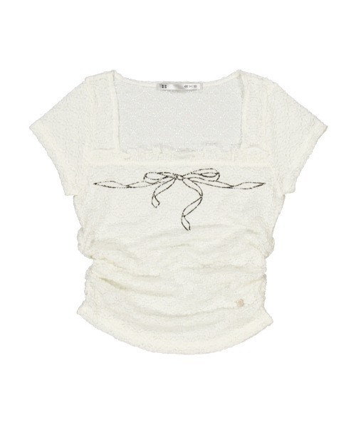 SETUPEXE tシャツ 「SETUP‐EXE」FRILL BOW CROP TOP レディース