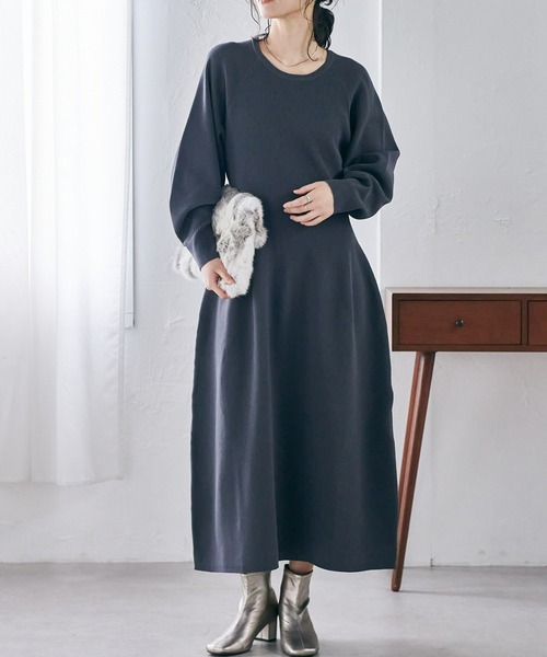 RANAN（ラナン） ワンピース ボリュームコクーンニットワンピース