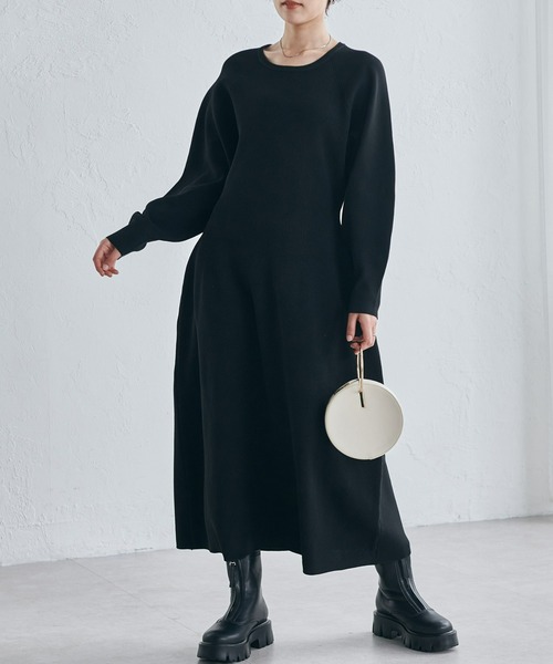 RANAN（ラナン） ワンピース ボリュームコクーンニットワンピース