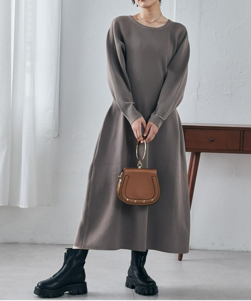 RANAN（ラナン） ワンピース ボリュームコクーンニットワンピース