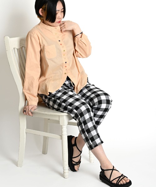 エムズグレイシー　ギンガムチェック　クロップドパンツ 新品】エムズグレイシー パンツ ギンガムチェック ギンガム