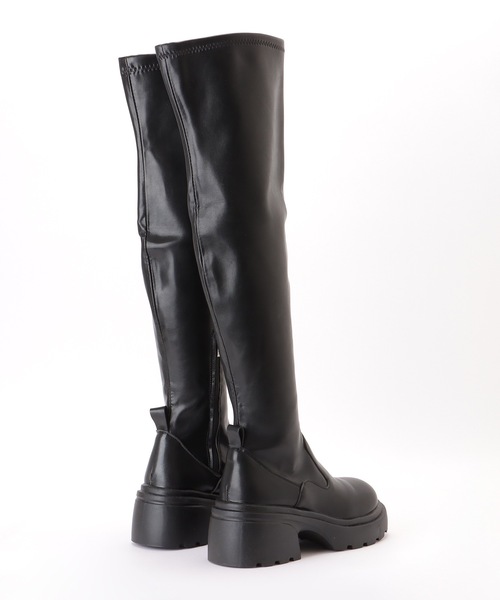 新品 本革 高級革 ニーハイブーツ ロング ワイドブーツ 黒 23.5 b-co-5000.jpg
