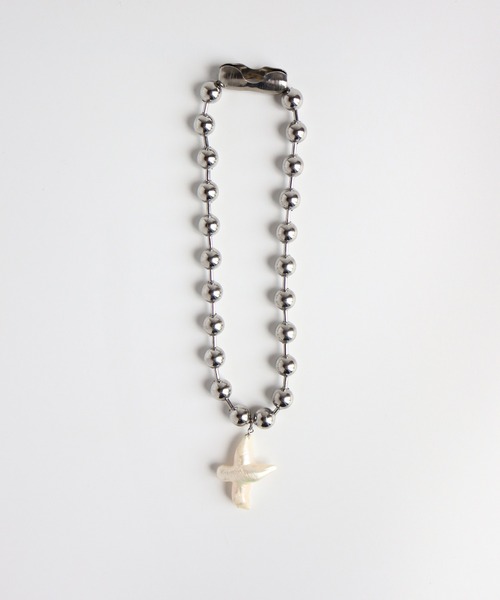 TUWAKRIM ネックレス 「TUWAKRIM」クロスパールボールチェーン