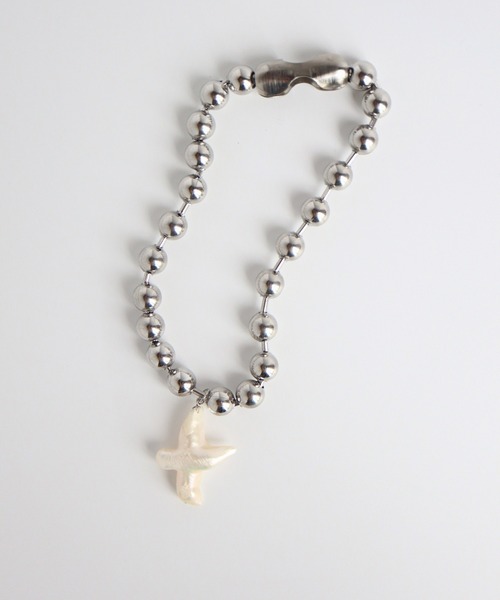 TUWAKRIM ネックレス 「TUWAKRIM」クロスパールボールチェーン