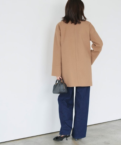 Pierrot（ピエロ） コート アウター スタンドカラーミドルコート