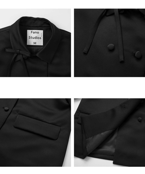 Fano Studios ノーカラーコーデュロイダブルブレストジャケット Fano