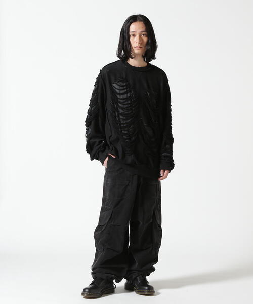 【DankeSchon】ダンケシェーン/SPRAYED CREW NECK /スウェット LHP｜DankeSchon/ダンケシェーン/WATERDYE SWEAT CREWNECK