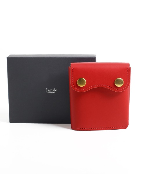 Jamale（ジャマレ） 二つ折り 二つ折り財布 財布 「Jamale」ヌメ革