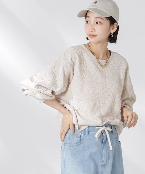 tシャツ 「追加生産」フクレジャガードカットトップス(セットアップ可) レディース | NANO universe | 02