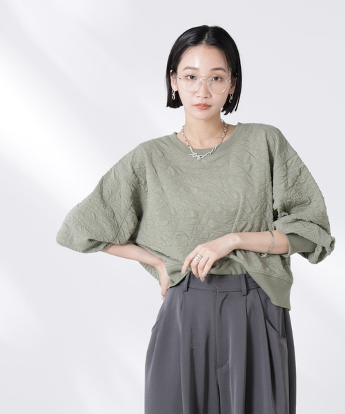 tシャツ 「追加生産」フクレジャガードカットトップス(セットアップ可) レディース | NANO universe | 04