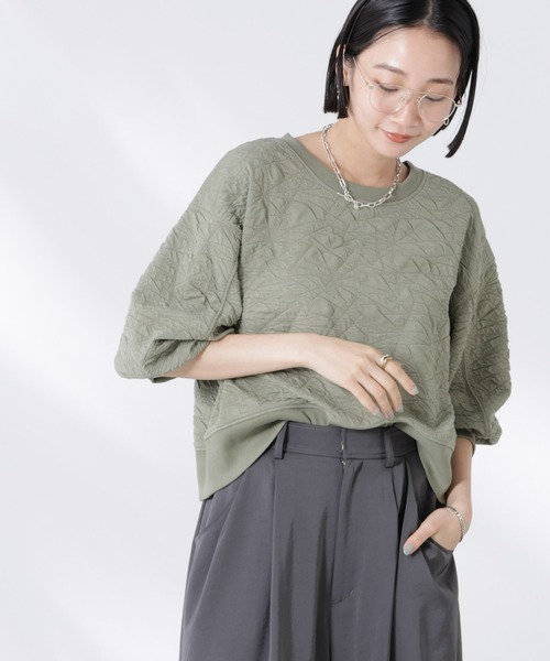 tシャツ 「追加生産」フクレジャガードカットトップス(セットアップ可) レディース | NANO universe | 05