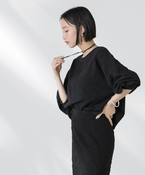 tシャツ 「追加生産」フクレジャガードカットトップス(セットアップ可) レディース | NANO universe | 21