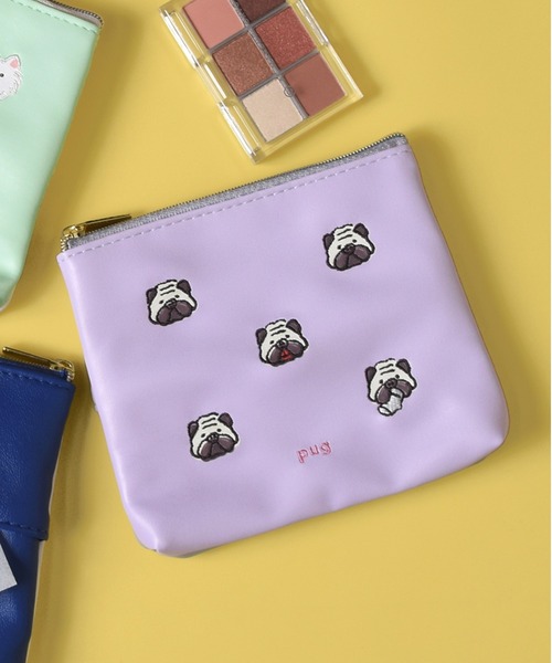 Flowering（フラワーリング） ポーチ ガーリー/フード/オーロラカラー