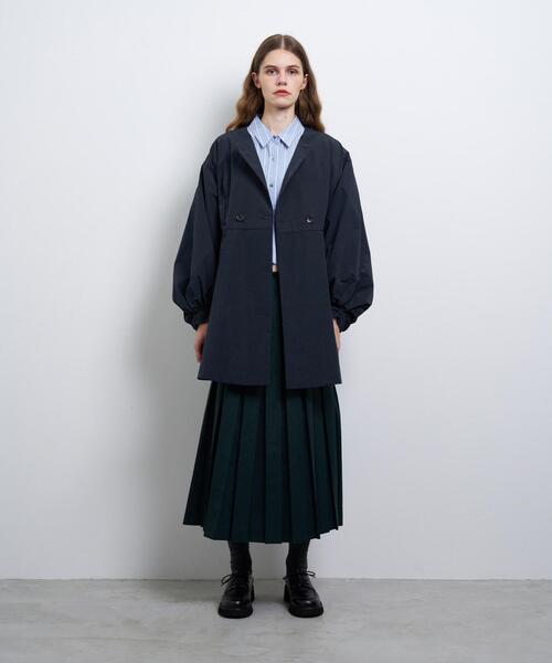 LANVIN en Bleu コート アウター コットンタフタベルテッドコート