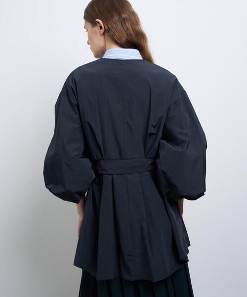 LANVIN en Bleu コート アウター コットンタフタベルテッドコート