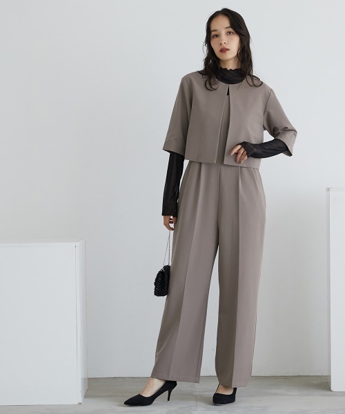Callarus セットアップ ショート丈デザインオールインワンパンツ
