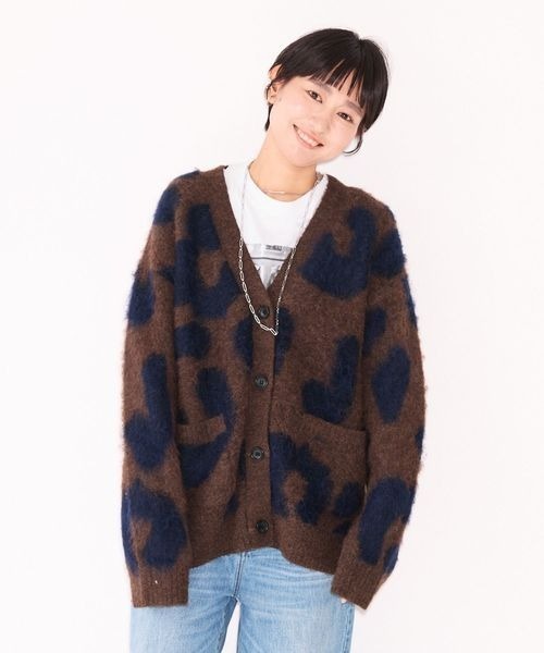 カーディガン 「eL」5G Leopard Cardigan/286426 レディース
