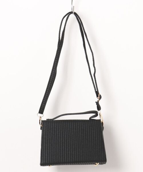 L LABEL（エルラベル） ショルダーバッグ バッグ ラフィア風型押し