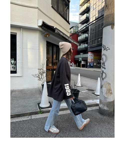 トレーナー/スウェット isook  College logo over sweat(mi select ISOOK（アイスー）の「College logo over sweat / カレッジロゴ