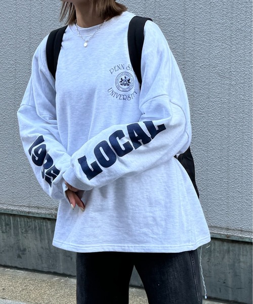 トレーナー/スウェット isook  College logo over sweat(mi select ISOOK（アイスー）の「College logo over sweat / カレッジロゴ