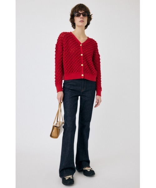 MOUSSY（マウジー） カーディガン PEAK STITCH ニットカーディガン