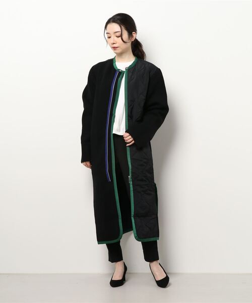 UN3D.（アンスリード） ノーカラーコート 38 ブラック レディース