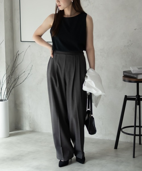 NAVY タンクトップ ノースリーブ 「 綿100% ベーシック ロングタンク