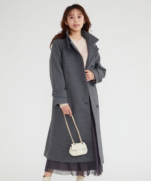 新品　フェルゥ　ウールコート　2サイズ Feroux（フェルゥ） コート 2 グレー レディース : ZOZOTOWN Yahoo!店