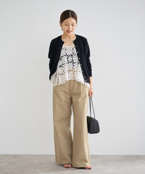 iena⭐︎Mer cottonセーターマシン　クルーカーディガン Mer cotton セーターマシン クルーカーディガン（カーディガン