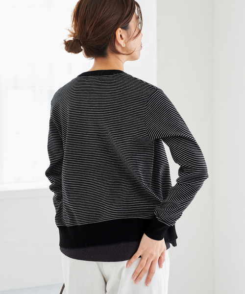 IENA カーディガン Mer cotton セーターマシン クルー