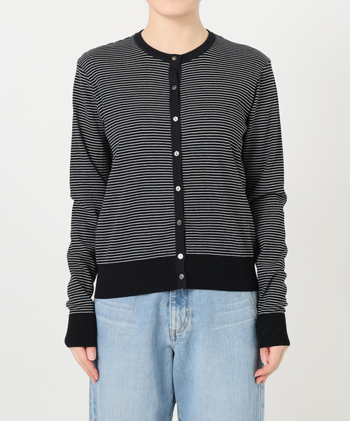 IENA カーディガン Mer cotton セーターマシン クルー