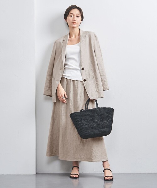 UNITED ARROWS スカート リネン フレア マキシスカート