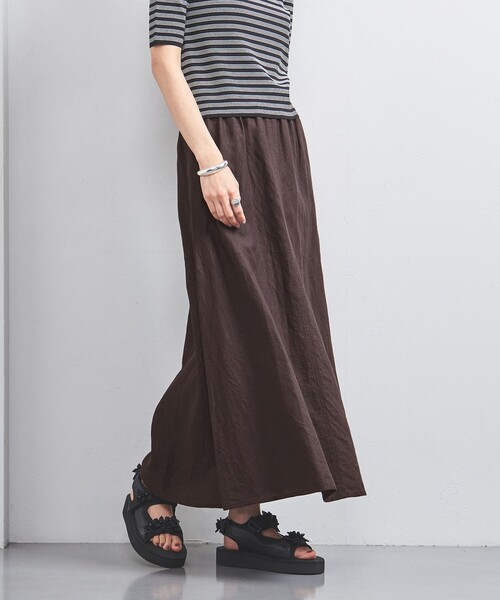 美品／UNITED ARROWS ユナイテッドアローズ　リネン　ロングスカート BEAUTY&YOUTH UNITED ARROWS（ビューティーアンドユース