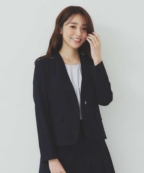 index（インデックス） ジャケット ノーカラージャケット ストレッチ