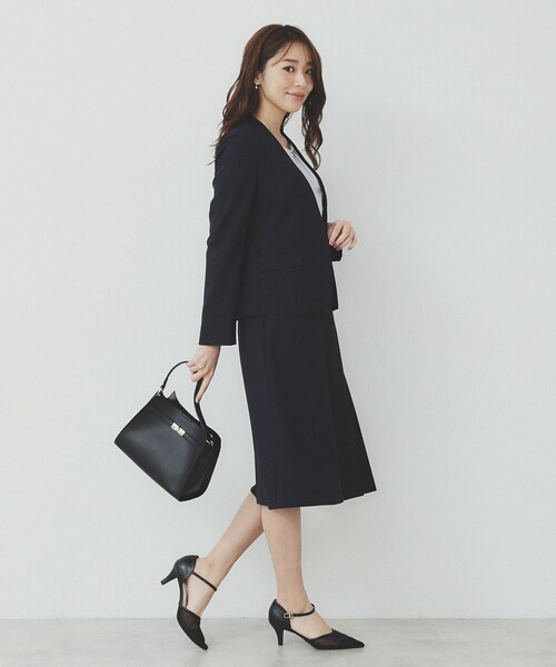 index（インデックス） ジャケット ノーカラージャケット ストレッチ