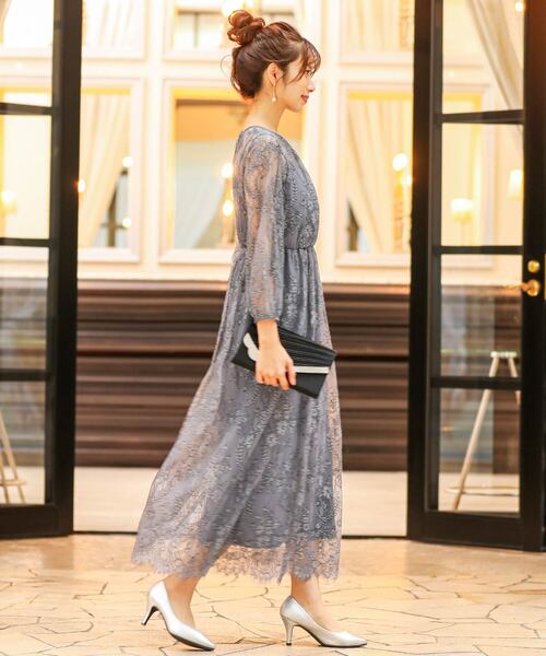 niana 「niana」 7分袖ワンピース M ブルーグレー レディース