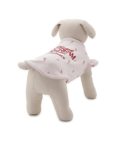 犬服セット EDWIN GELATO PIQUE gelato pique 犬 服 「CAT＆DOG」アイス柄フリルワッフルプル