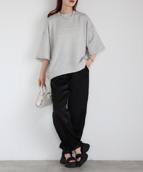 Fizz（フィズ） tシャツ 半袖 ドロップショルダー裏毛半袖Tee