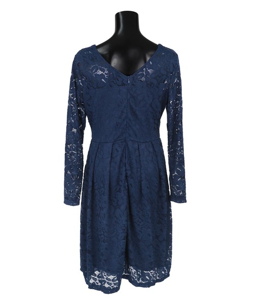 Tika（ティカ） ドレス キャバドレス ミニ フレア 長袖 総レース ハイ