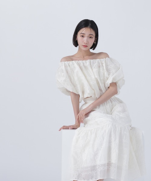 ブラウス シャツ 「BLANC」シアーレースブラウス レディース