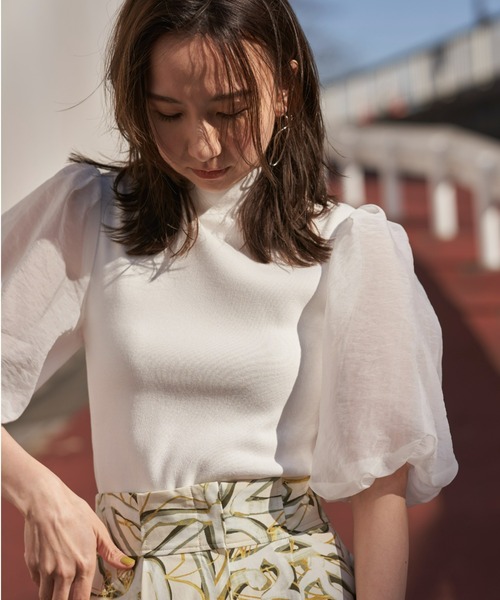 「FRAY I.D」 半袖ニット ONE SIZE ベージュ レディース