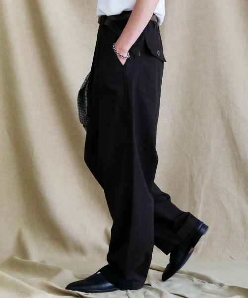 VERON（ヴァロン） ワイドパンツ パンツ 綿麻ヴィンテージキャンバス1