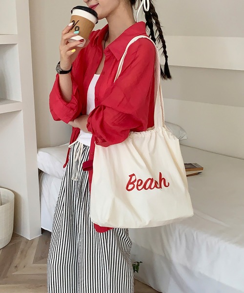 トートバッグ [ROSEFRANTZ]l Ribbon Big Shoulder Bag ROSEFRANTZ]Metal Ribbon Big Shoulder Bag (Rose Frantz/トート