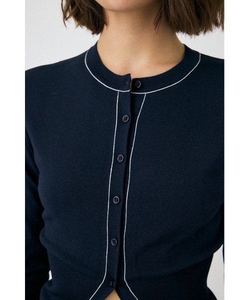 moussy ネイビー　カーディガン AZUL BY MOUSSY | シアーニットカーディガン (カーディガン ) |SHEL