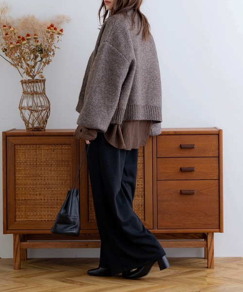 「NOAHL」 ニットカーディガン FREE グレイッシュベージュ レディース_画像4