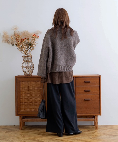 「NOAHL」 ニットカーディガン FREE グレイッシュベージュ レディース_画像5