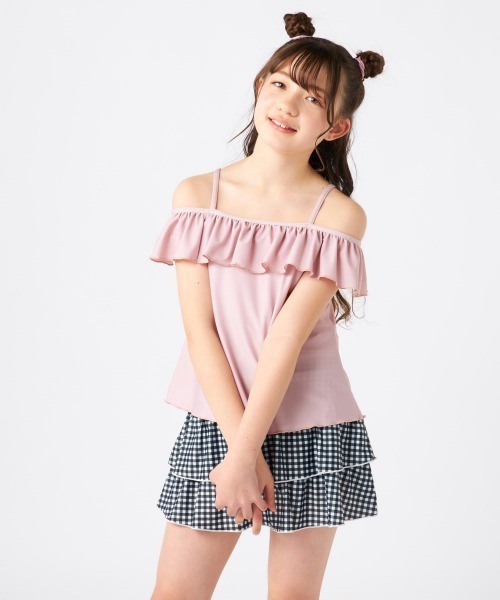 Darich ホワイトオフショルダーセパレート水着 Darich（ダーリッチ）の「レースオフショルビキニ（水着）」 - WEAR