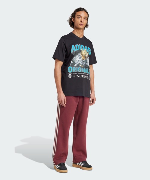 【adidas Originals 】スリム Tシャツ ＆ ショート Set ホットショット グラフィック 半袖Tシャツ HOT SHOT TEE