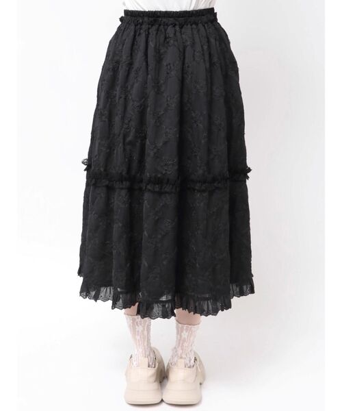 新品⭐️メリージェニー　スカート merry jenny（メリージェニー） スカート デコレーションレースミディ